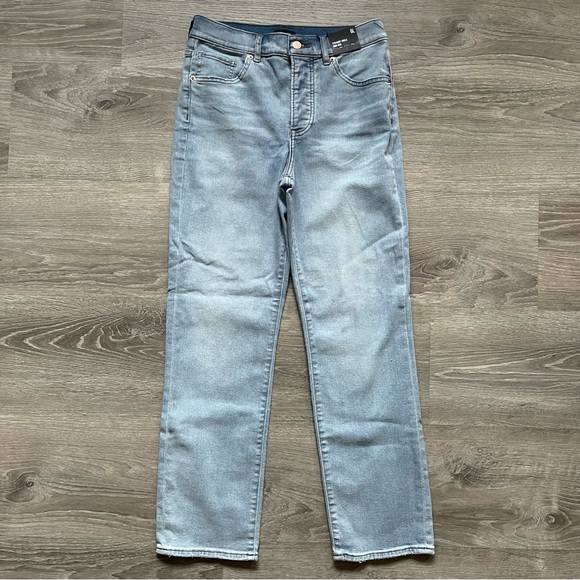 *EXPRESS High Rise Straight Ankle Button Jeans Sz 6L - Picture 2 of 8